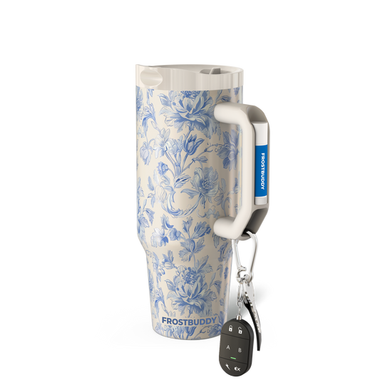Thicc Buddy 40oz | Blue Floral image 1